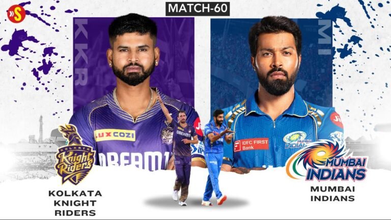 KKR vs MI Live Score IPL 2024: Kolkata Knights Riders looks to seal playoff spot with win vs Mumbai Indians