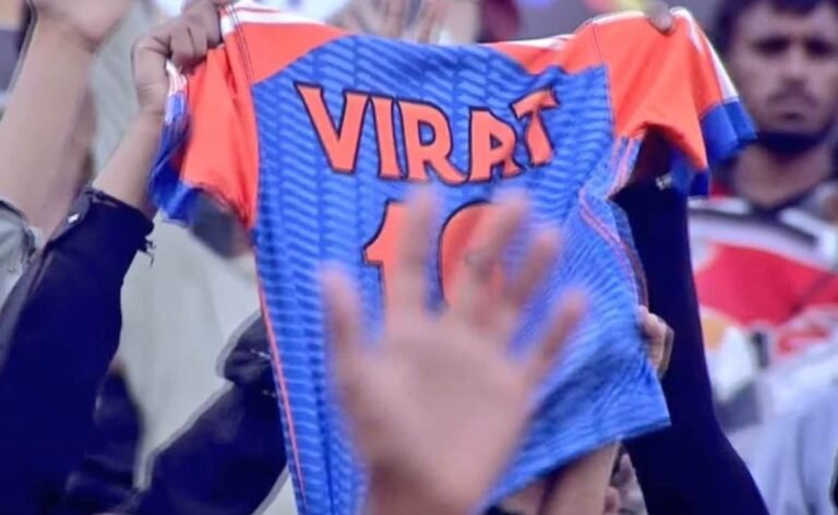 Virat Kohli Craze Takes Over In Pakistan’s Champions Cup, Fan Waves India Star’s Jersey Virat Kohli Craze Takes Over In Pakistan’s Champions Cup, Fan Waves India Star’s Jersey