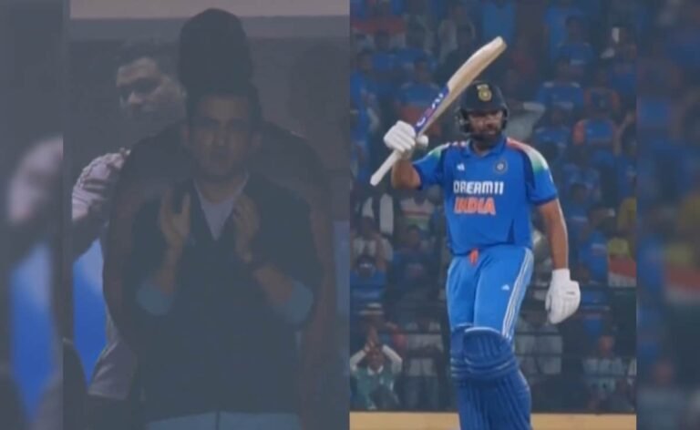 India Head Coach Gautam Gambhir’s Standing Ovation As Captain Rohit Sharma Slams 32nd ODI Century. Watch India Head Coach Gautam Gambhir’s Standing Ovation As Captain Rohit Sharma Slams 32nd ODI Century. Watch